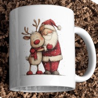 Kubek świąteczny Mikołaj i renifer