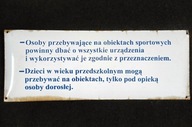 Tablica szyld emaliowany sport szkoła oryginał PRL emalia