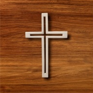 Krzyż drewniany na ścianę ręcznie wykonany na ścianę 24 cm nie laser biały