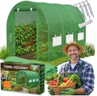 TUNEL FOLIOWY OGRODOWY SZKLARNIA 3,5x2x2m FOLIA 7m2 FOLIAK UV-4 PREMIUM