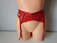 Śliczny seksowny pas do pończoch czerwony