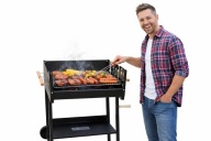Grill węglowy Landmann 45x41 cm ogrodowy stalowy BBQ na węgiel