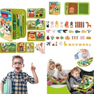 MINI KSIAZECZKA MANIPULACYJNA SENSORYCZNA ZABAWKA EDUKACYJNA DLA DZIECI