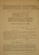 BIULETYN INFORMACYJNY nr 29 + KOMUNIKAT nr 29, KSS KOR 1979
