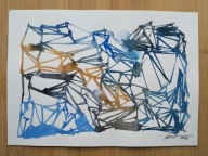 ORYGINALNA AKWARELA ABSTRAKCJA IMPROWIZACJA II