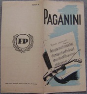 PAGANINI -film prod.angielskiej -program kinowy -lata 40-te