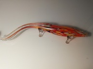 JASZCZUR - RYBA SZKLANA KOLOROWA SZKŁO KOLOROWE RETRO VINTAGE z PRL-u 35 cm