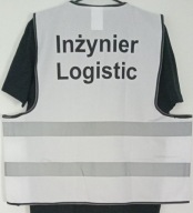 Kamizelka odblaskowa "Za pazuchą" - biała XL INŻYNIER LOGISTIC