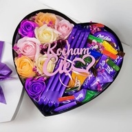 BOX PREZENTOWY SERCE MILKA DZIEŃ KOBIET URODZINY PREZENT WALENTYNKI