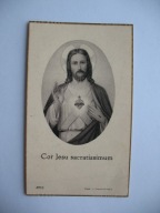 NAJŚWIĘTSZE SERCE JEZUSA przedwojenny ŚW. OBRAZEK