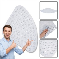 MATA ANTYPOŚLIZGOWA NAROŻNA POD PRYSZNIC BRODZIK GUMOWA BIAŁA 54X54 SEPIO