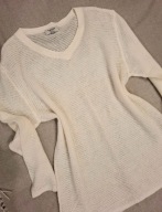 Śmietankowy sweter wełna moher roz. 40/42