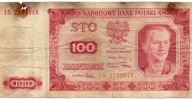 100 zł. banknot PRL, 1948r. Seria IS