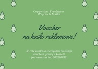 Voucher na HASŁO REKLAMOWE od Wojciech Maśka