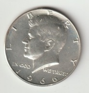 USA 1/2 dolara 1966 Kennedy srebro ladny stan