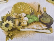 RUSTYKALNA FOLKOWA LNIANA ZASŁONA CZOSNEK RYBY WINIAK JABŁKA 138x238 nr.10