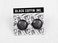 kolczyki Kwiat Życia Flower of life czarne BC01