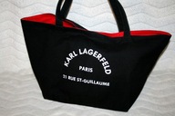 KARL LAGERFELD 21 RUE ST-GUILLAUME TOREBKA SHOPPER CZARNA BAWEŁNIANA