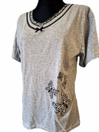 Bluza od piżamy bawełniana r. L krótki rękaw