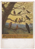 Ptaki ptasi hur Kruk nuty lata 30 H. Stadelmann Duży format