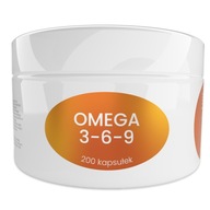OMEGA 3-6-9 + Witamina E 1000mg - 200 kapsułek - Naturalne kwasy tłuszczowe