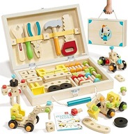 Drewniana Walizka z narzędzi dla dzieci- Super Prezent na Święta!