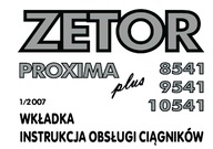 Zetor Proxima Plus 8541, 9541, 10541 - wkładka instrukcja obsługi PL