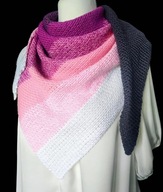 DUŻA XXL CHUSTA OMBRE, SZAL Z BAWEŁNY ORGANICZNEJ