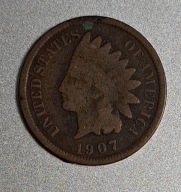USA 1 cent 1907r. Indianin BCM