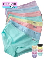 ŚWIETNE baweniane majtki figi 7-pak r.170/176 kolor mix K