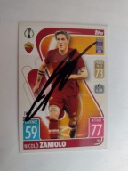 Karta topps match attax autograf AS Roma Nicolo Zaniolo Champions League