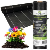 AGROWŁÓKNINA 90G 0,8X50M CZARNA UV AGROTKANINA MATA ANTYCHWASTOWA