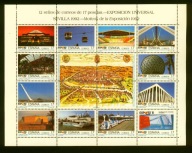 HISZPANIA** Mosty, kolej, EXPO'92, Sewilla, 2 arkusiki Mi 3036-59