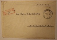 WARSZAWA - BIAŁA PODLASKA 1928 - STARA KOPERTA + 2 ZNACZKI + 5 PIECZĄTEK