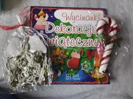 WOŚP - wycinanki dekoracje świąteczne + dwie ozdoby choinkowe