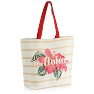 Duża Torba Plażowa XXL Różowa Kwiatowa .Na zakupy Wakacje Piknik basen