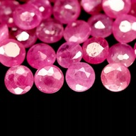 Rubin naturalny okrągły - na złoty pierścionek, kolczyki 3 mm - ok. 0.14 ct