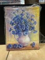 OBRAZ - LETNIE GOŹDZIKI W DZBANKU