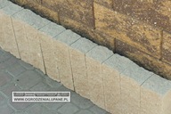 Palisada łupana, cegła, obrzeże 70x11x10 Bia./Żół.