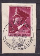 1942 DR Urodziny Hitlera Mi 813 na wycinku stempel okolicznościowy 2