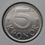 *SZWECJA [0082]*5 koron 2008 (SVERIGE) Król Karol XVI Gustaw, 5 KRONOR Herb