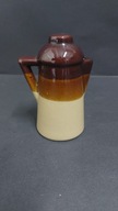 Stara ceramiczna solniczka w kształcie dzbanka vintage design