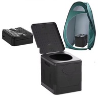 TOALETA TURYSTYCZNA PRZENOŚNA BIWAKOWA SKŁADANA WC DUŻY STOŁEK SKRZYNKA