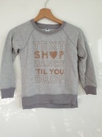 Old navy bluza 128 6-7 lat szara z złotym napisem