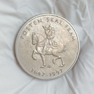 NORWEGIA - 5 KORON 1997 - 350 LAT POCZTY (12) - okolicznościowa