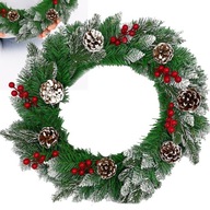 WIENIEC ŚWIĄTECZNY WIANEK NA DRZWI STROIK DEKORACJA OZDOBA ŚWIĘTA 50CM