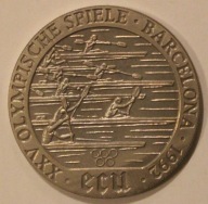 XXV OLYMPISCHE SPIELE BARCELONA 1992 - 1 ECU - NIEMCY - SPECIMEN - PRÓBA