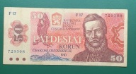 Banknot 50 Koron 1987,Czechosłowacja