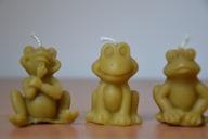 ŚWIECA Z PSZCZELEGO WOSKU ŻABA