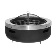 Grill palenisko Burbank Ø44cm ognisko stalowy ruszt siatka iskrowa Mustang